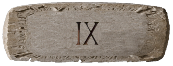 9 in Roman Numerals = IX